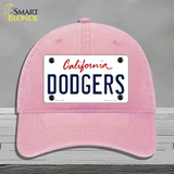 Dodgers California State Novelty License Plate Hat Unconstructed Cotton / Pink