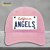 Angels California State Novelty License Plate Hat Unconstructed Cotton / Pink