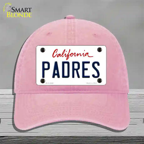 Padres California State Novelty License Plate Hat Unconstructed Cotton / Pink