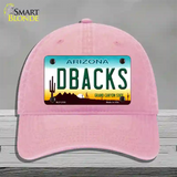 Dbacks Arizona State Novelty License Plate Hat Unconstructed Cotton / Pink