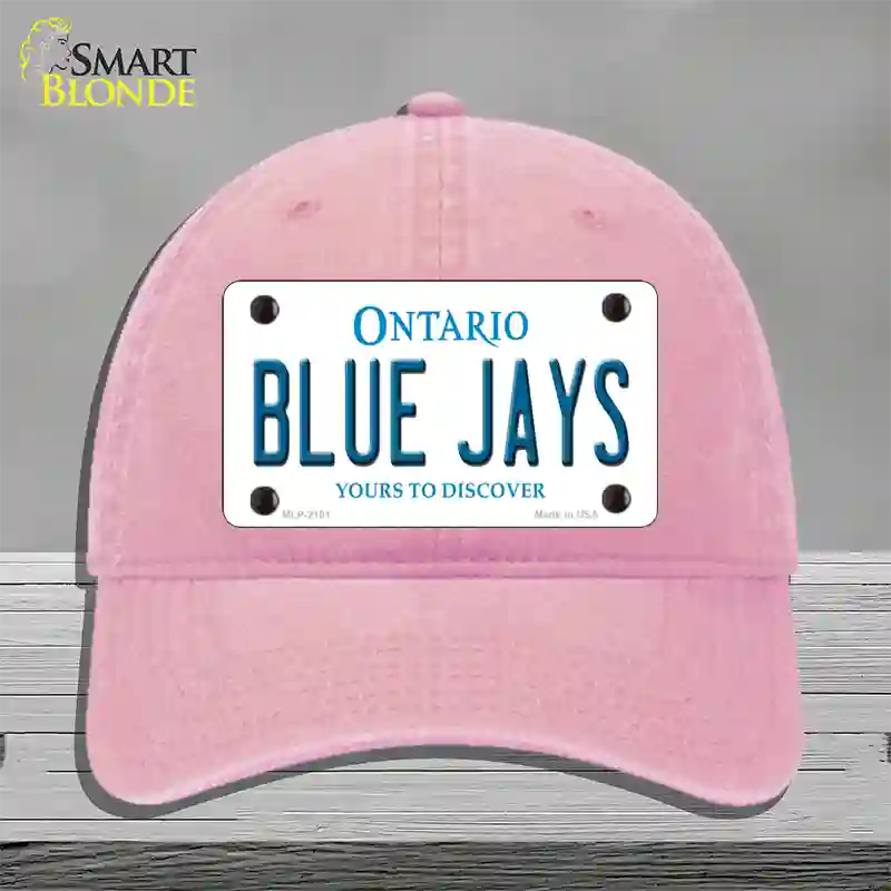 Blue Jays Toronto Canada Province Novelty License Plate Hat Unconstructed Cotton / Pink