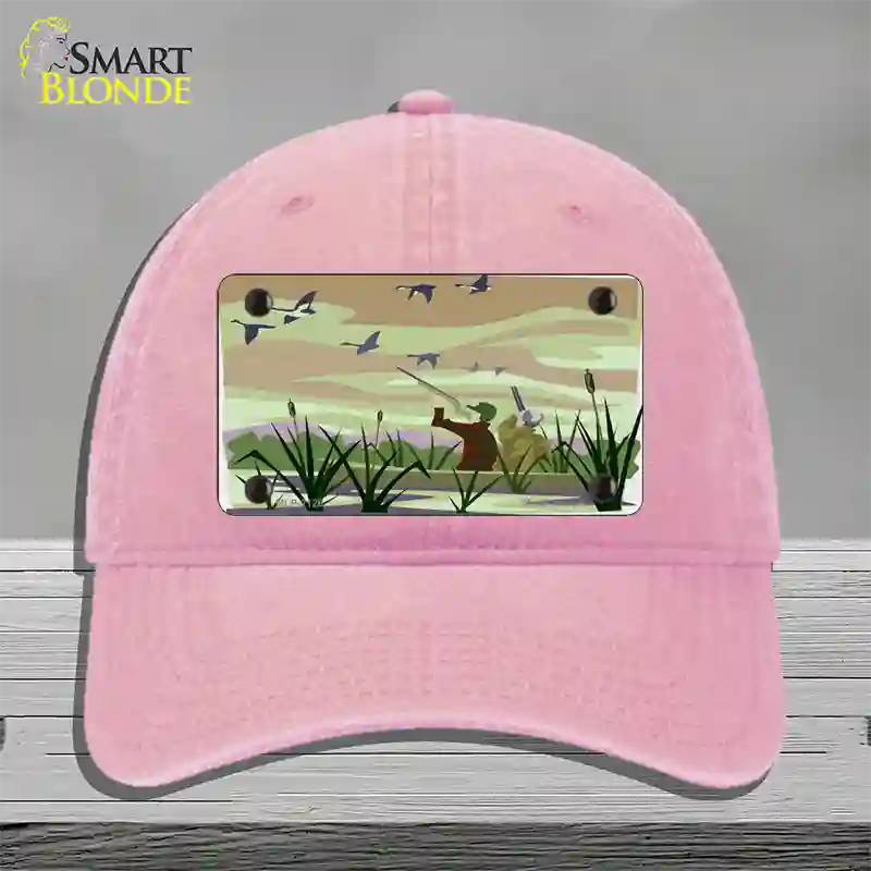 Duck Hunting Camouflage Novelty License Plate Hat Unconstructed Cotton / Pink