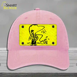 Fly Fishing Novelty License Plate Hat Unconstructed Cotton / Pink