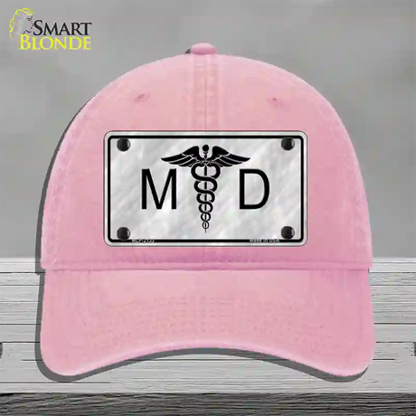 MD Novelty License Plate Hat Unconstructed Cotton / Pink