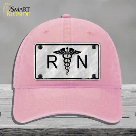 RN Novelty License Plate Hat Unconstructed Cotton / Pink