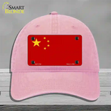 China Flag Novelty License Plate Hat Unconstructed Cotton / Pink