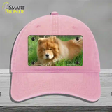 Chow Chow Dog Novelty License Plate Hat Unconstructed Cotton / Pink