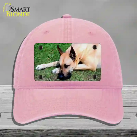 Great Dane Dog Novelty License Plate Hat Unconstructed Cotton / Pink