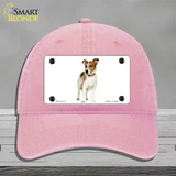 Jack Russell Terrier Dog Novelty License Plate Hat Unconstructed Cotton / Pink