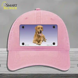 Yellow Labrador Retriever Dog Novelty License Plate Hat Unconstructed Cotton / Pink