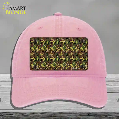 Camouflage Novelty License Plate Hat Unconstructed Cotton / Pink