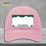 Colorado Green State Blank Novelty License Plate Hat Unconstructed Cotton / Pink