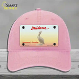 Louisiana State Blank Novelty License Plate Hat Unconstructed Cotton / Pink