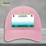 Missouri State Blank Novelty License Plate Hat Unconstructed Cotton / Pink