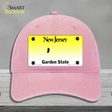 New Jersey State Blank Novelty License Plate Hat Unconstructed Cotton / Pink