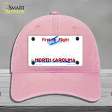 North Carolina State Blank Novelty License Plate Hat Unconstructed Cotton / Pink