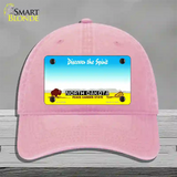 North Dakota State Blank Novelty License Plate Hat Unconstructed Cotton / Pink