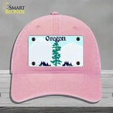 Oregon State Blank Novelty License Plate Hat Unconstructed Cotton / Pink