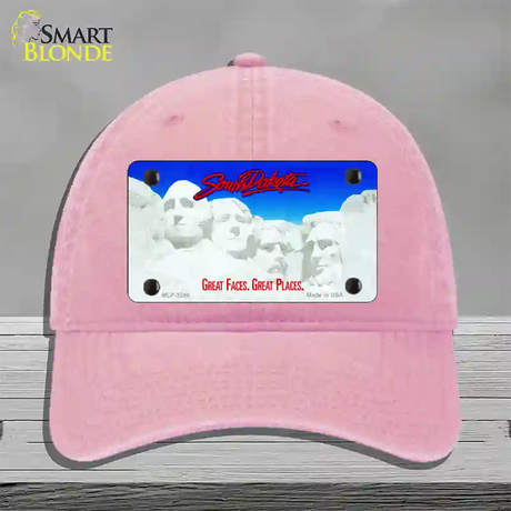 South Dakota State Blank Novelty License Plate Hat Unconstructed Cotton / Pink