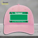 Vermont State Blank Novelty License Plate Hat Unconstructed Cotton / Pink