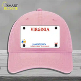 Virginia State Blank Novelty License Plate Hat Unconstructed Cotton / Pink