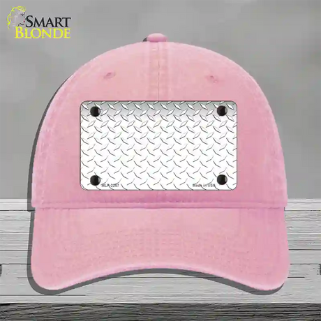 Diamond White Novelty License Plate Hat Unconstructed Cotton / Pink