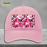 Pink Camouflage Novelty License Plate Hat Unconstructed Cotton / Pink