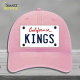 Kings California State Novelty License Plate Hat Unconstructed Cotton / Pink