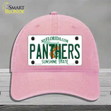 Panthers Florida State Novelty License Plate Hat Unconstructed Cotton / Pink