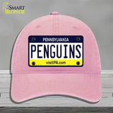 Penguins Pennsylvania State Novelty License Plate Hat Unconstructed Cotton / Pink