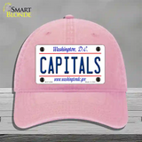 Capitals Washington DC State Novelty License Plate Hat Unconstructed Cotton / Pink