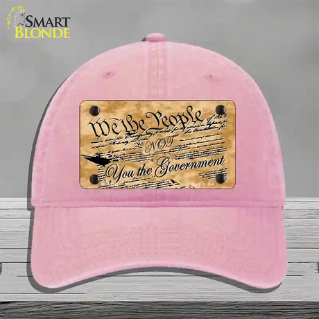 We The People Novelty License Plate Hat Unconstructed Cotton / Pink