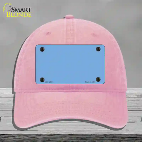 Baby Blue Solid Novelty License Plate Hat Unconstructed Cotton / Pink