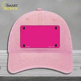 Pink Solid Novelty License Plate Hat Unconstructed Cotton / Pink