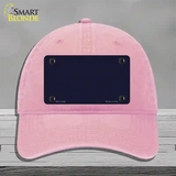 Navy Blue Solid Novelty License Plate Hat Unconstructed Cotton / Pink