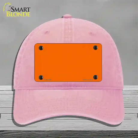 Orange Solid Novelty License Plate Hat Unconstructed Cotton / Pink