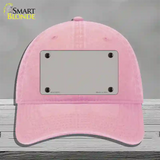 Gray Solid Novelty License Plate Hat Unconstructed Cotton / Pink