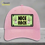 Nice Rack Novelty License Plate Hat Unconstructed Cotton / Pink