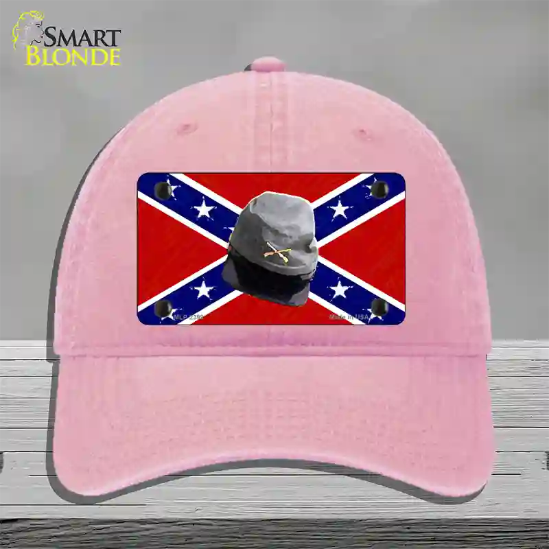 Confederate Army Cap Novelty License Plate Hat Unconstructed Cotton / Pink