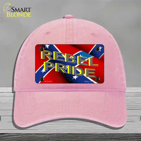 Rebel Pride Novelty License Plate Hat Unconstructed Cotton / Pink