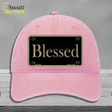 Blessed Gold Novelty License Plate Hat Unconstructed Cotton / Pink