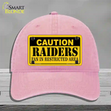 Caution Raiders Novelty License Plate Hat Unconstructed Cotton / Pink