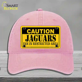 Caution Jaguars Novelty License Plate Hat Unconstructed Cotton / Pink