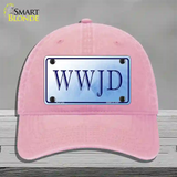 WWJD Novelty License Plate Hat Unconstructed Cotton / Pink