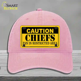 Caution Chiefs Novelty License Plate Hat Unconstructed Cotton / Pink