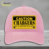 Caution Chargers Novelty License Plate Hat Unconstructed Cotton / Pink