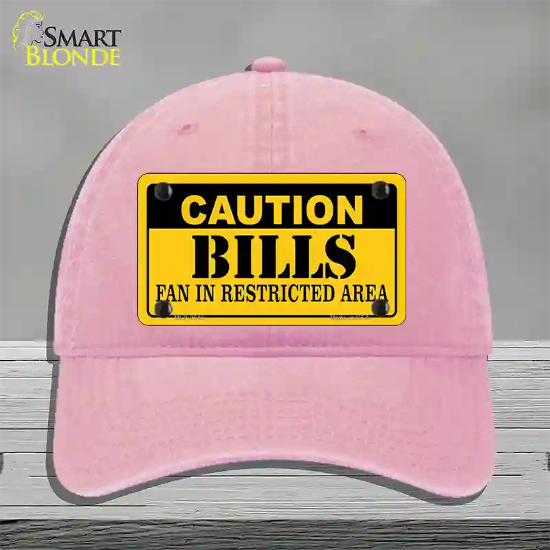 Caution Bills Novelty License Plate Hat Unconstructed Cotton / Pink