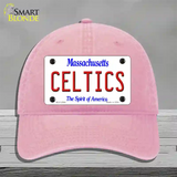 Celtics Massachusetts State Novelty License Plate Hat Unconstructed Cotton / Pink