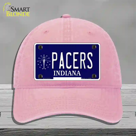 Pacers Indiana State Novelty License Plate Hat Unconstructed Cotton / Pink