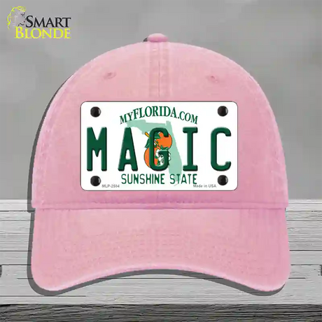 Magic Florida State Novelty License Plate Hat Unconstructed Cotton / Pink